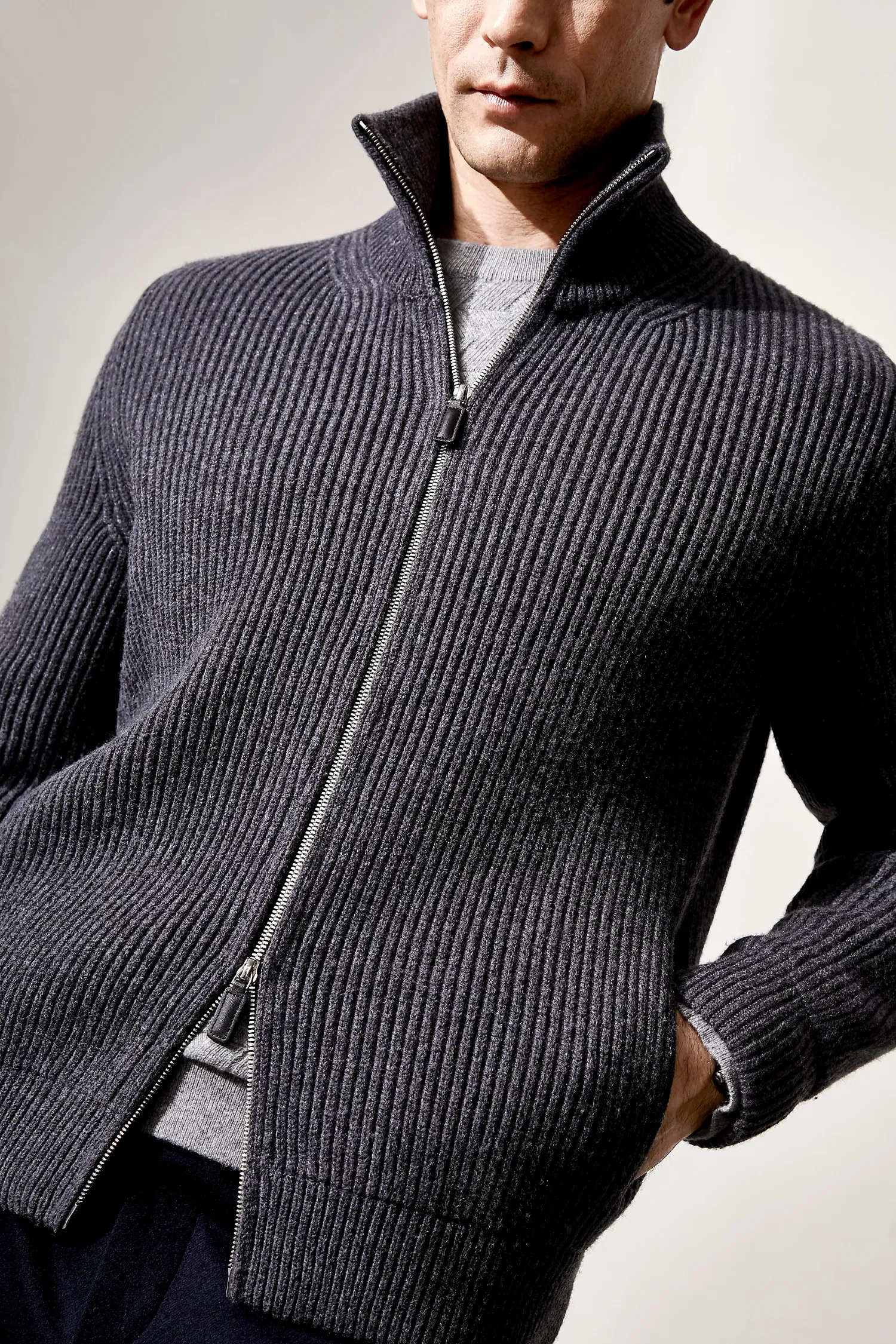 Cárdigan de cachemira Cuadrado Fonda de Alta Calidad, Suéter personalizado, Abrigo de cachemira para Hombre