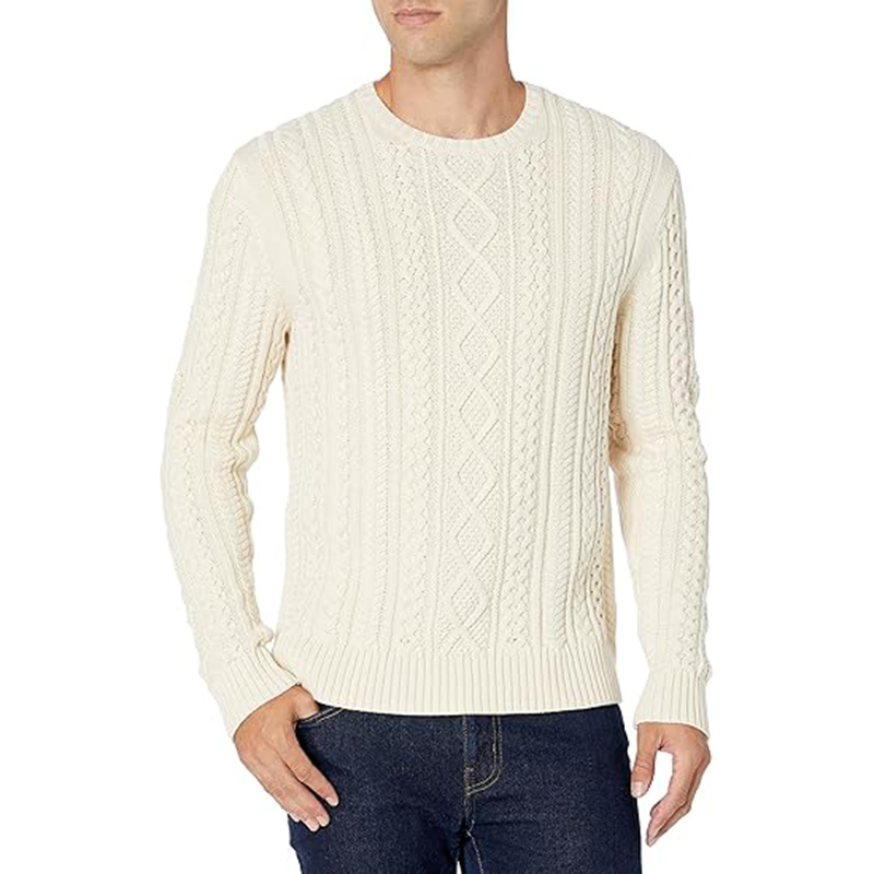 Jersey de punto con cuello redondo 100% Algodón para hombre & prime;s