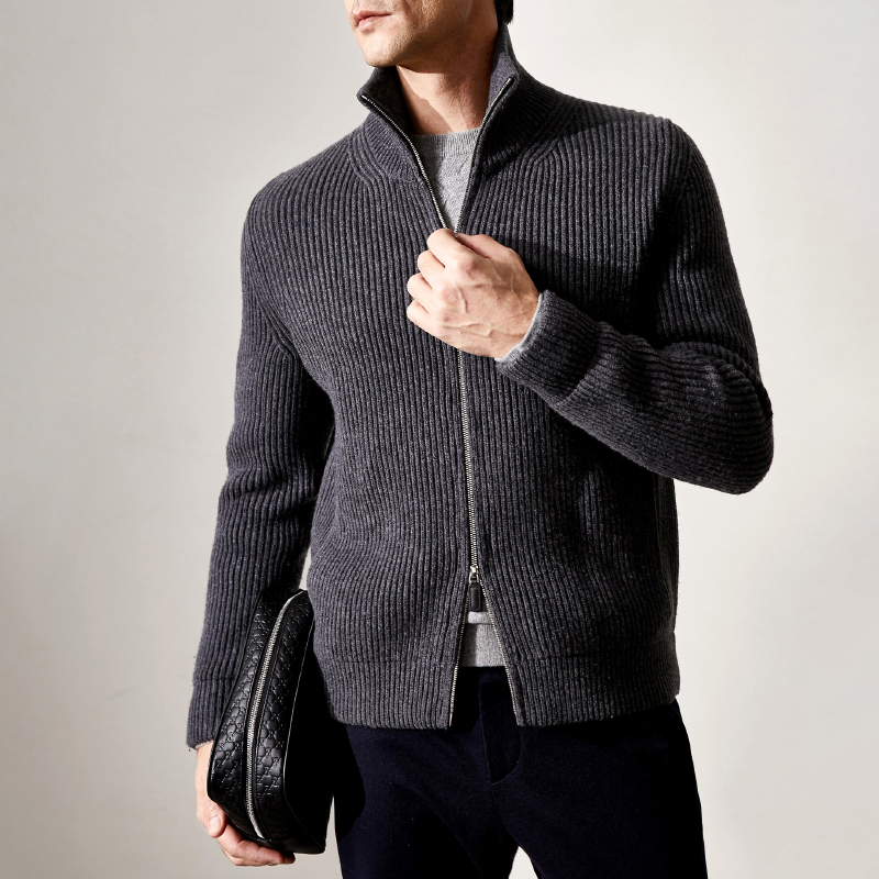 Cárdigan de cachemira Cuadrado Fonda de Alta Calidad, Suéter personalizado, Abrigo de cachemira para Hombre