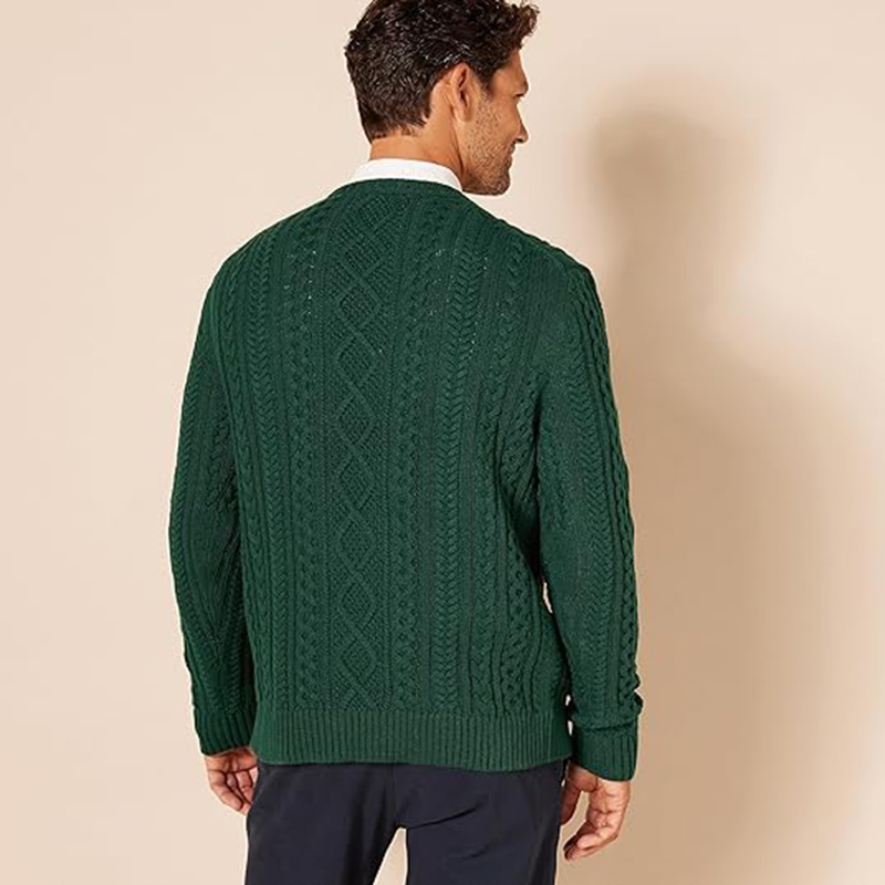 Jersey de punto con cuello redondo 100% Algodón para hombre & prime;s