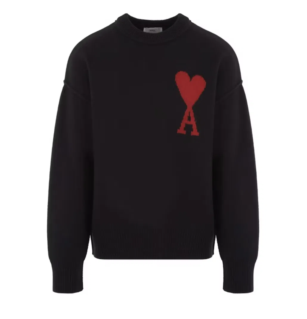 Suéter de Invierno de Lujo 1: 1 Ami Paris, Cárdigan de punto de Lana Merino de Cachemira de gran tamaño y talla Grande, Cárdigan de punto de Mohair para Hombres, Niños, Damas, Niñas, Mujeres, Suéteres de Mujer