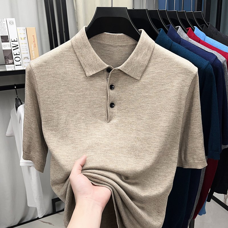 Ropa de diseñador Suéter de punto Personalizado Ropa de Cuello Polo para Hombre Jersey de punto liso Suéter de Hombre
