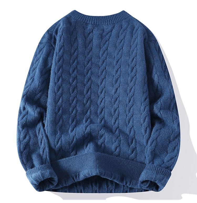 Suéter de Mezcla de Lana Merino de punto de Moda Clásica para hombre′s