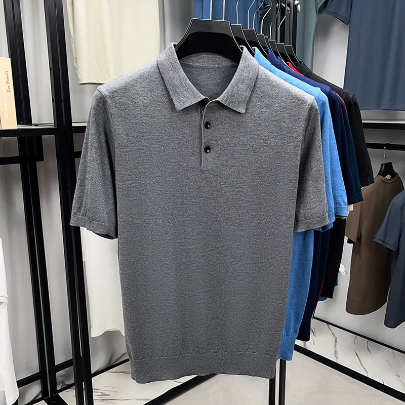 Ropa de diseñador Suéter de punto Personalizado Ropa de Cuello Polo para Hombre Jersey de punto liso Suéter de Hombre