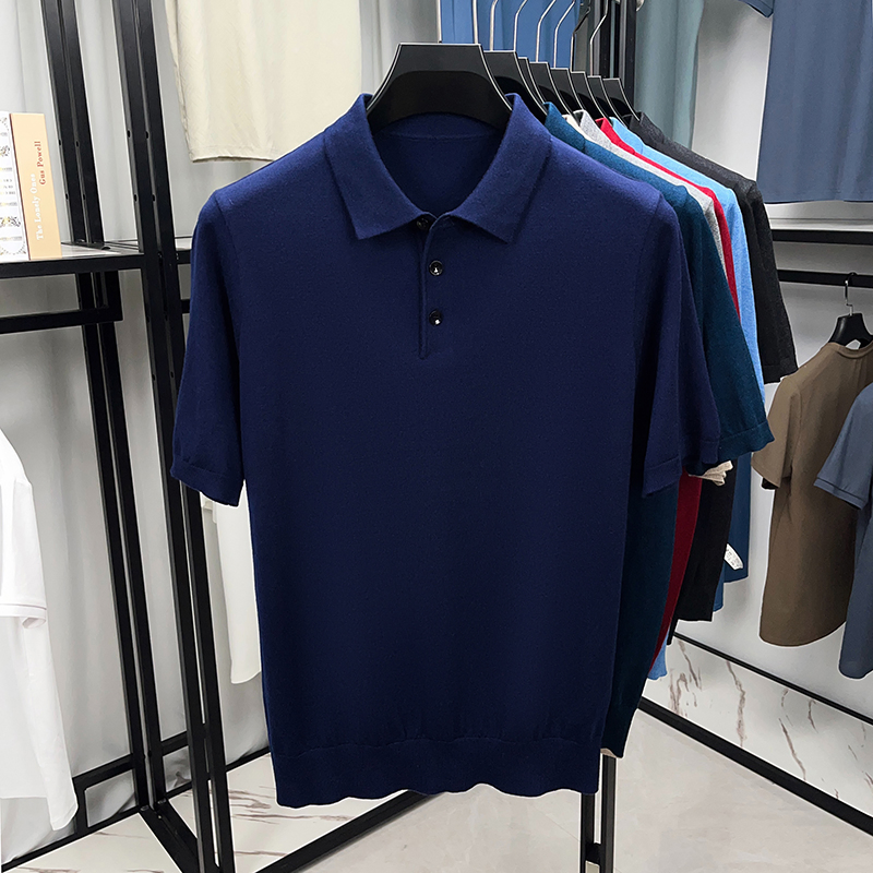 Ropa de diseñador Suéter de punto Personalizado Ropa de Cuello Polo para Hombre Jersey de punto liso Suéter de Hombre