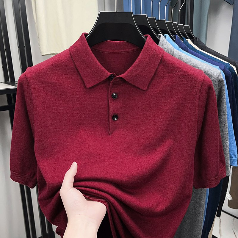 Ropa de diseñador Suéter de punto Personalizado Ropa de Cuello Polo para Hombre Jersey de punto liso Suéter de Hombre