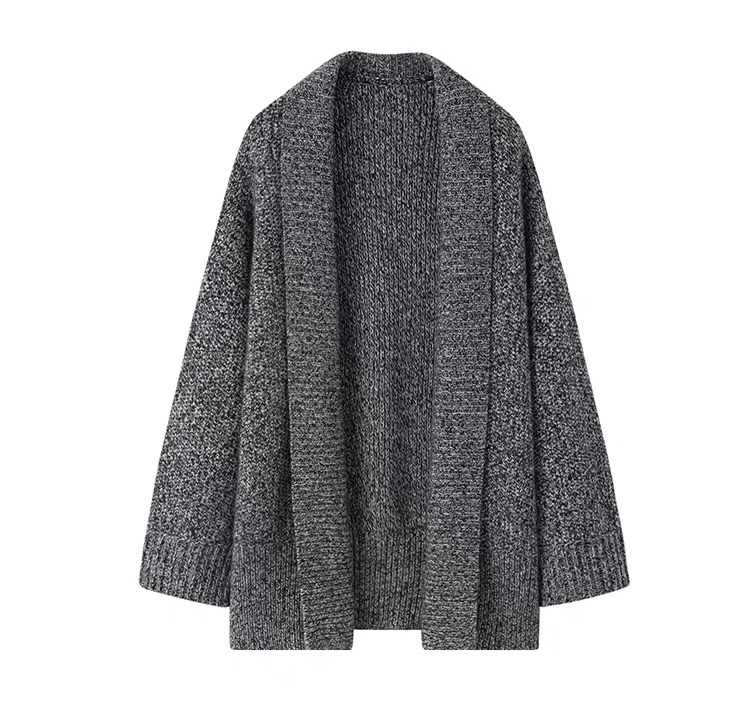 Cárdigans de Cachemira Pura para Mujer, Suéteres de punto Holgados con Cuello en V para Otoño