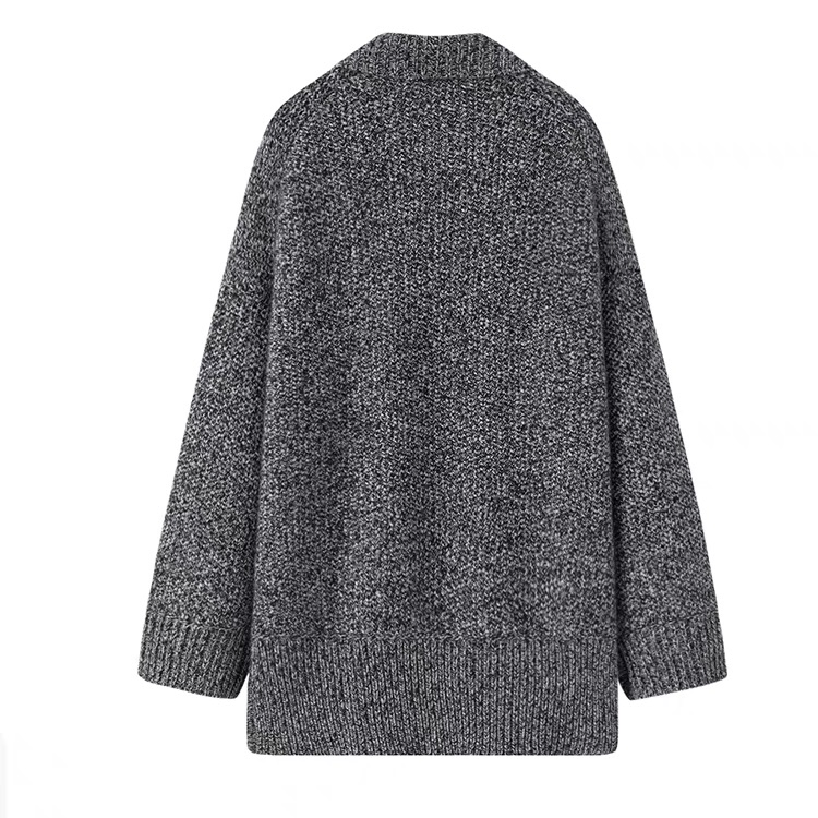 Cárdigans de Cachemira Pura para Mujer, Suéteres de punto Holgados con Cuello en V para Otoño