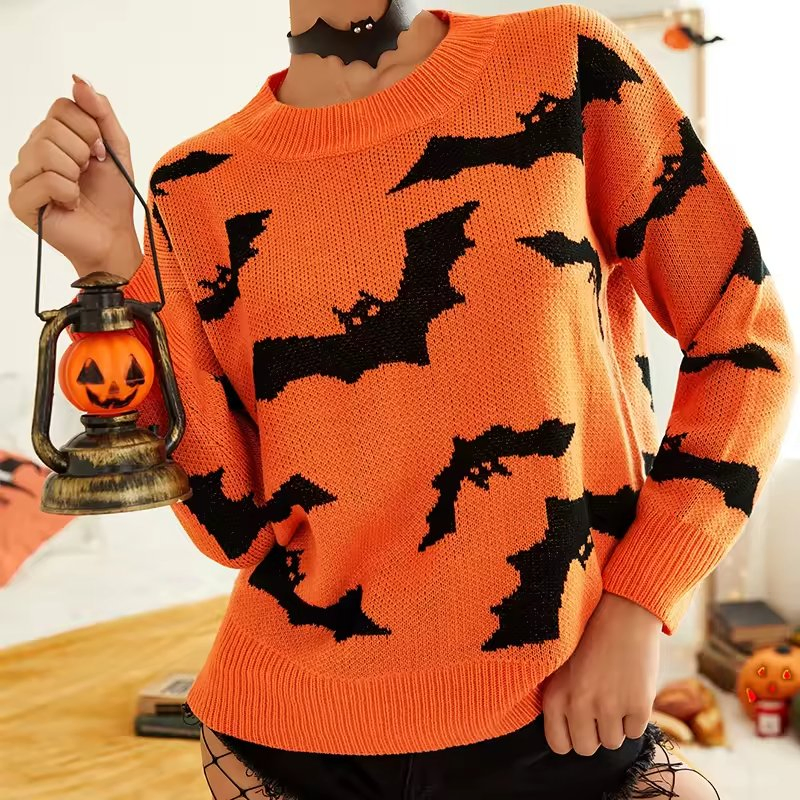 Sudadera de Manga Larga con Estampado Divertido de Halloween para Mujer&prime;s Blusa casual Suéter Suéter