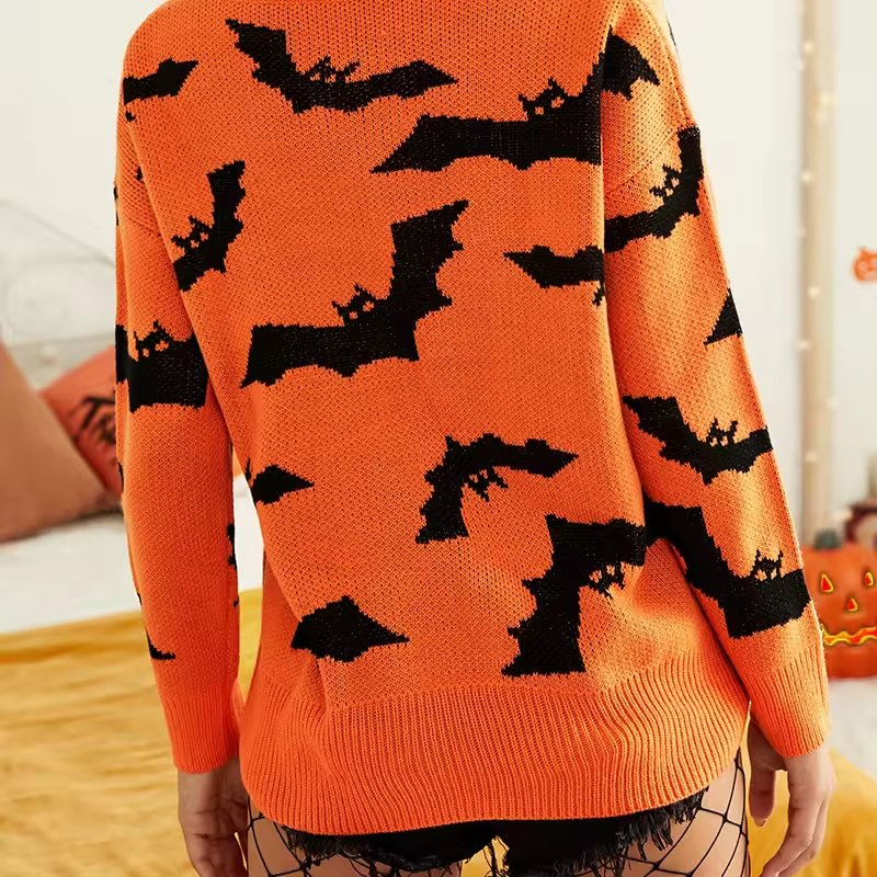 Sudadera de Manga Larga con Estampado Divertido de Halloween para Mujer&prime;s Blusa casual Suéter Suéter