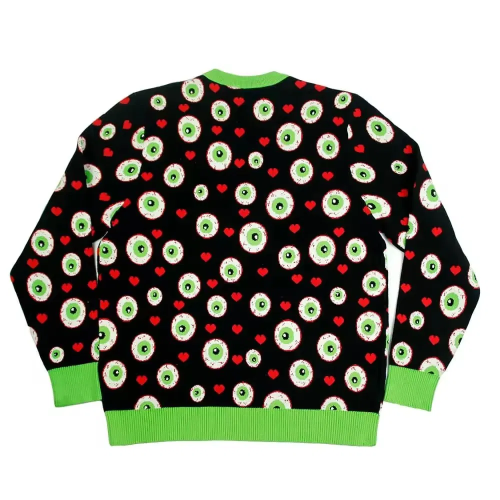 Jersey Jacquard Suéter de Halloween de Punto Personalizado de Diseñador de Punto de Algodón con Cuello Redondo de Invierno