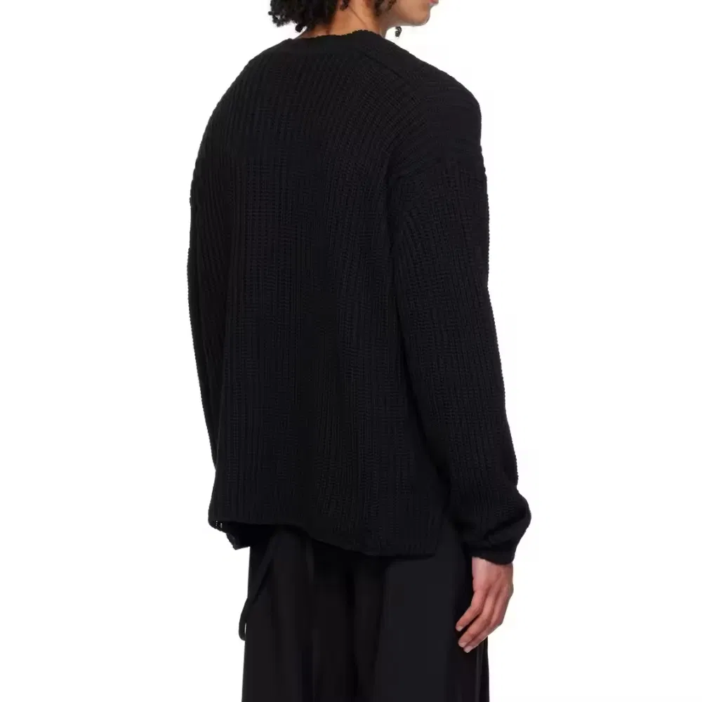 Suéter de Moda de Manga Larga de Gran Tamaño Jersey de Punto Jacquard Suelto Jersey Gótico Unisex Suéteres de Calavera