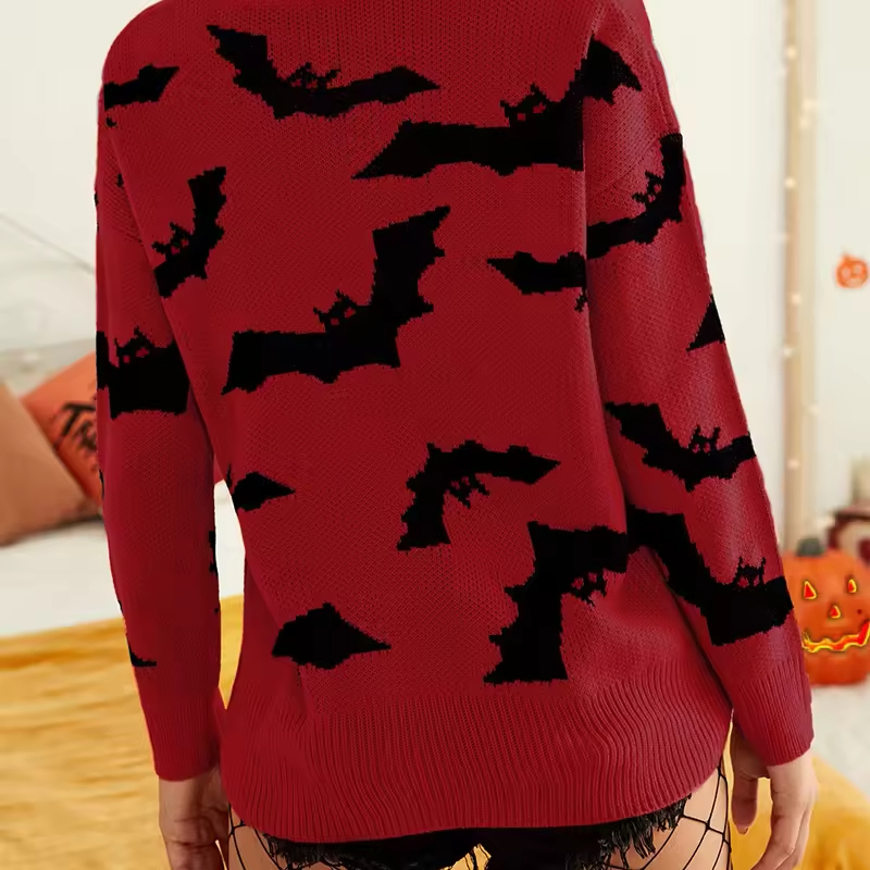 Sudadera de Manga Larga con Estampado Divertido de Halloween para Mujer&prime;s Blusa casual Suéter Suéter