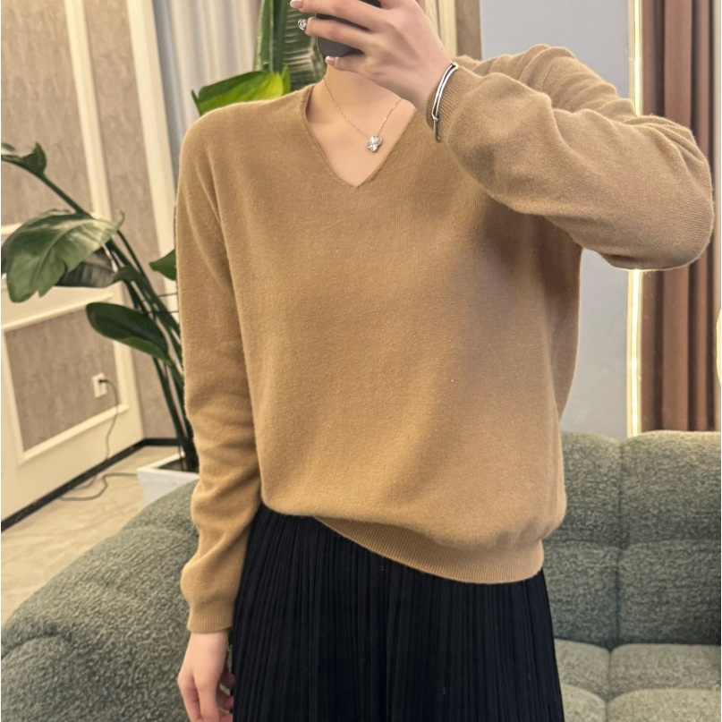 Suéter elegante fino de lana 100% OEM de China para dama