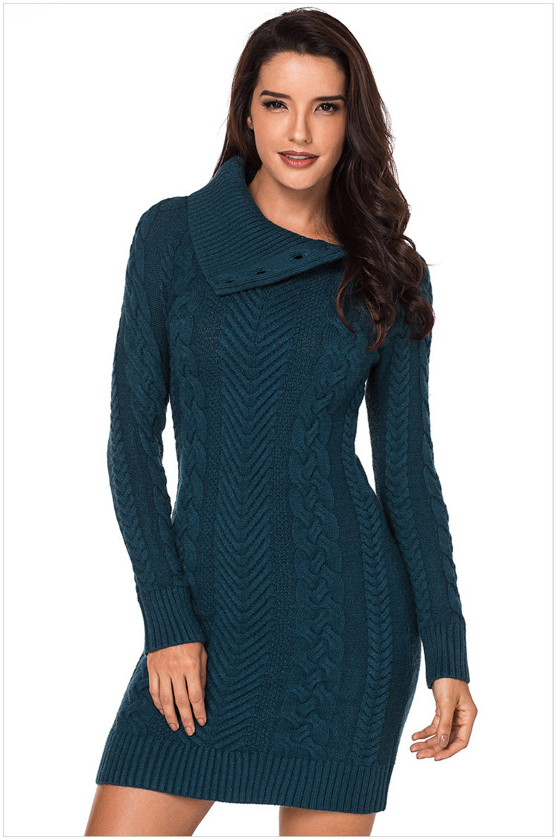 Vestido de suéter de Punto de Ropa de Punto de Moda para Mujer