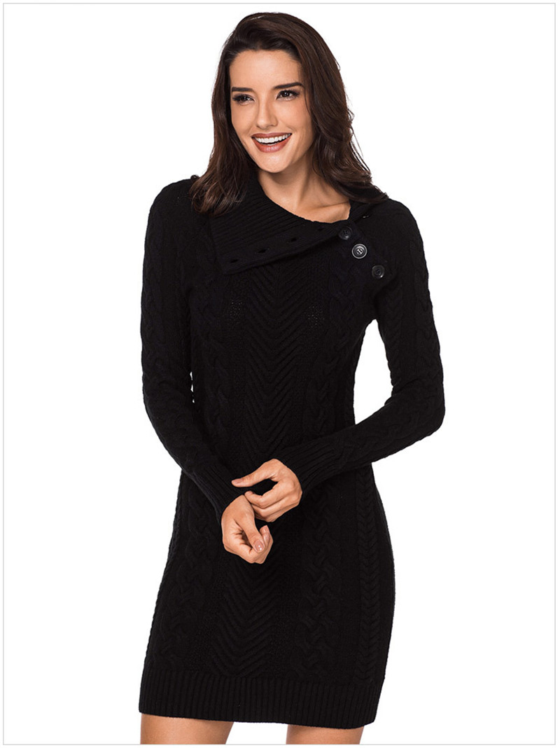 Vestido de suéter de Punto de Ropa de Punto de Moda para Mujer