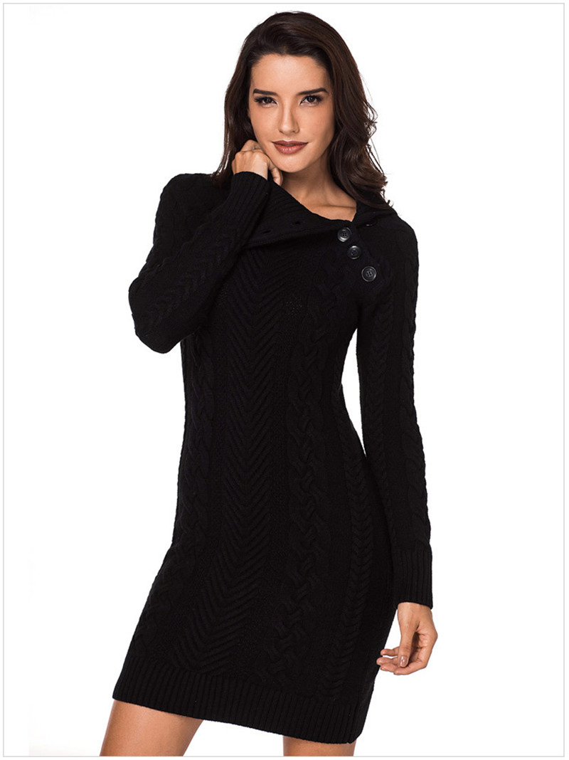 Vestido de suéter de Punto de Ropa de Punto de Moda para Mujer
