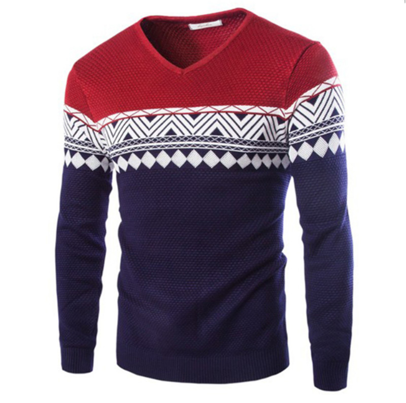 Suéteres Jacquard de Jersey de punto para hombre de venta caliente
