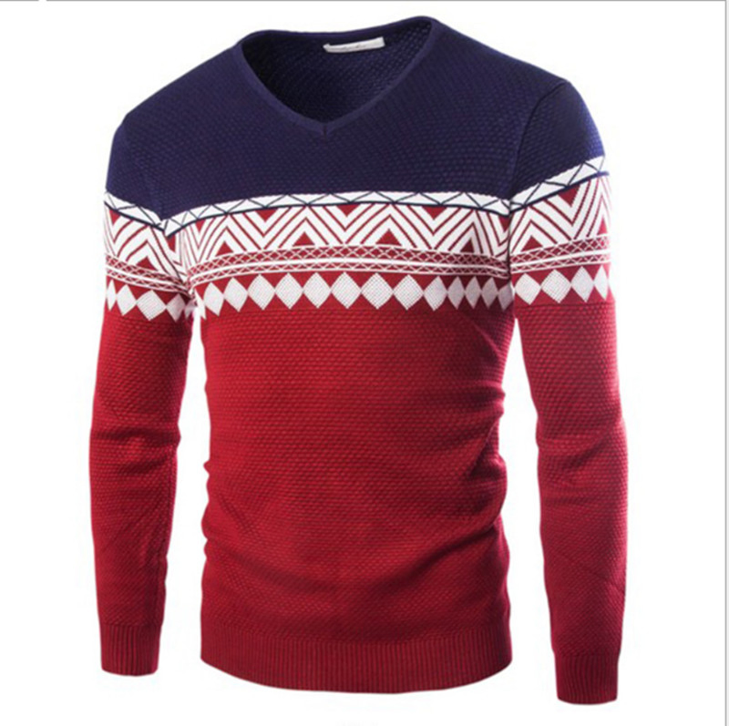 Suéteres Jacquard de Jersey de punto para hombre de venta caliente