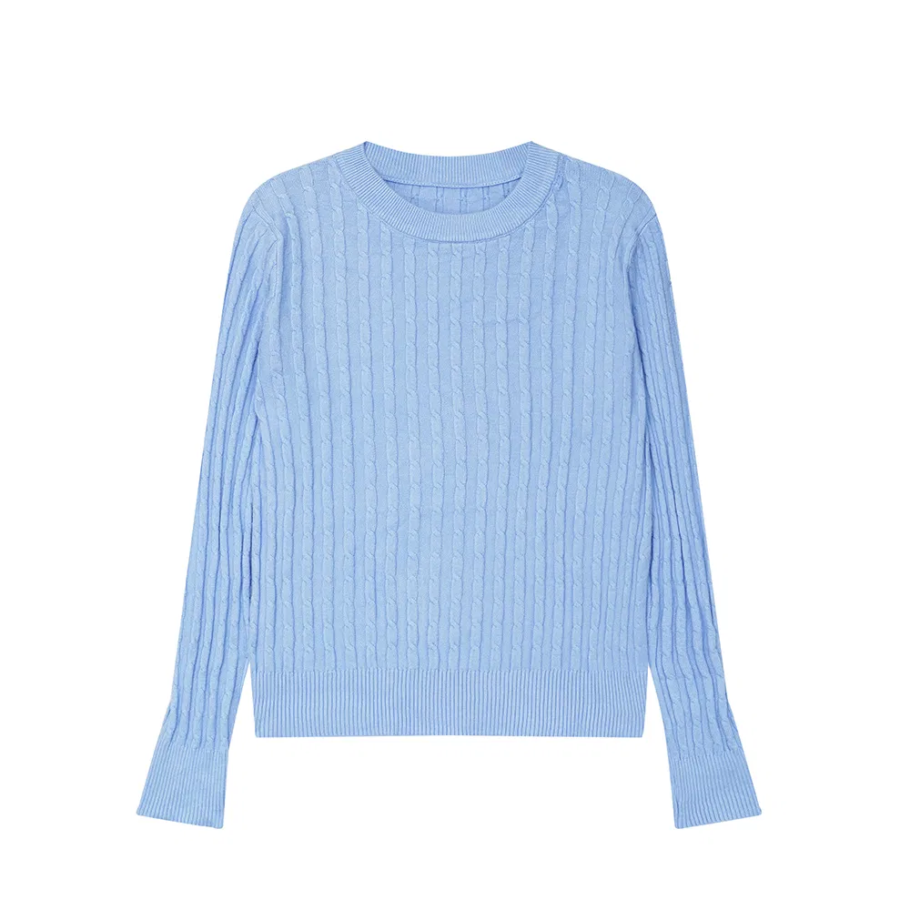 Suéter con cuello redondo y manga Larga para Mujer & prime;s