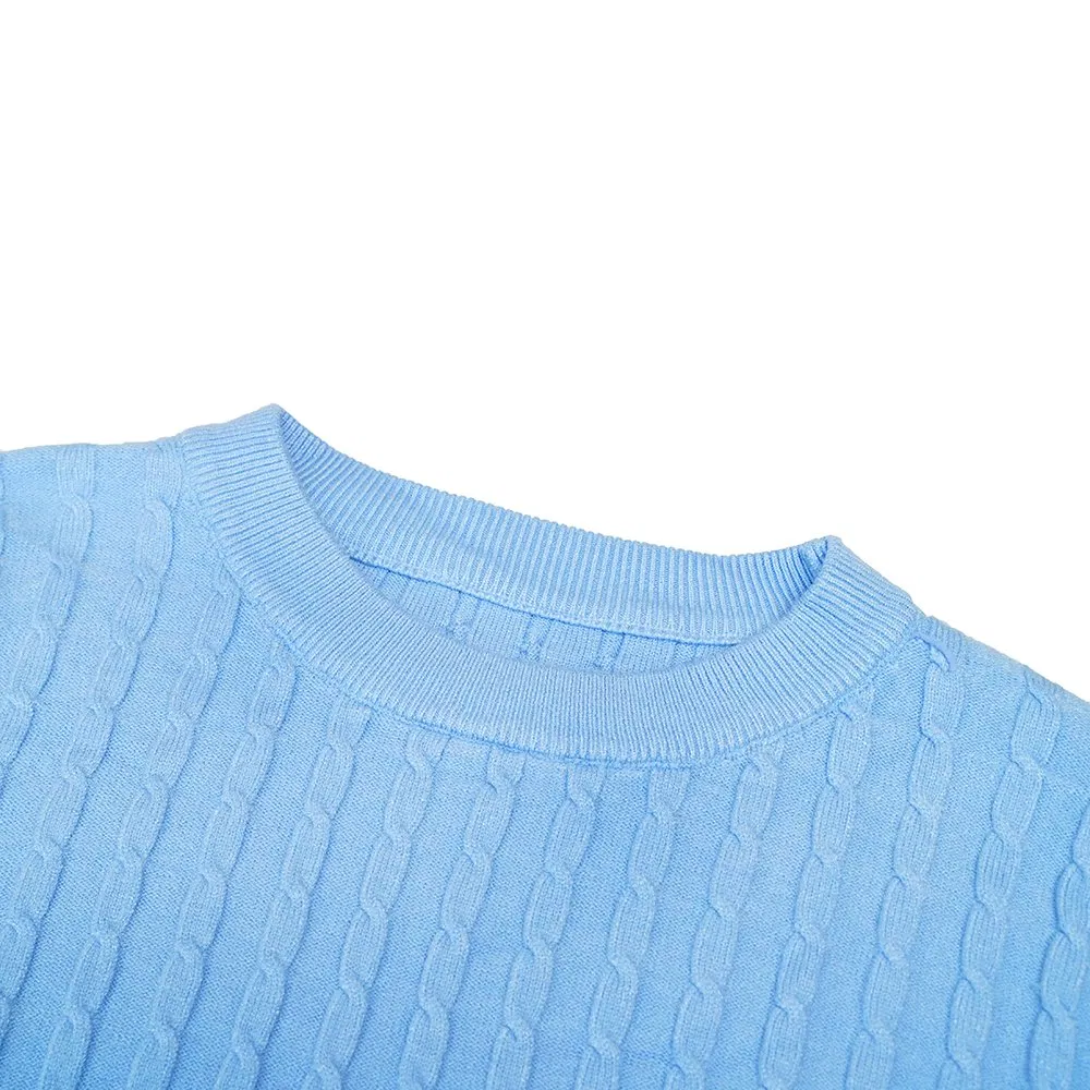 Suéter con cuello redondo y manga Larga para Mujer & prime;s