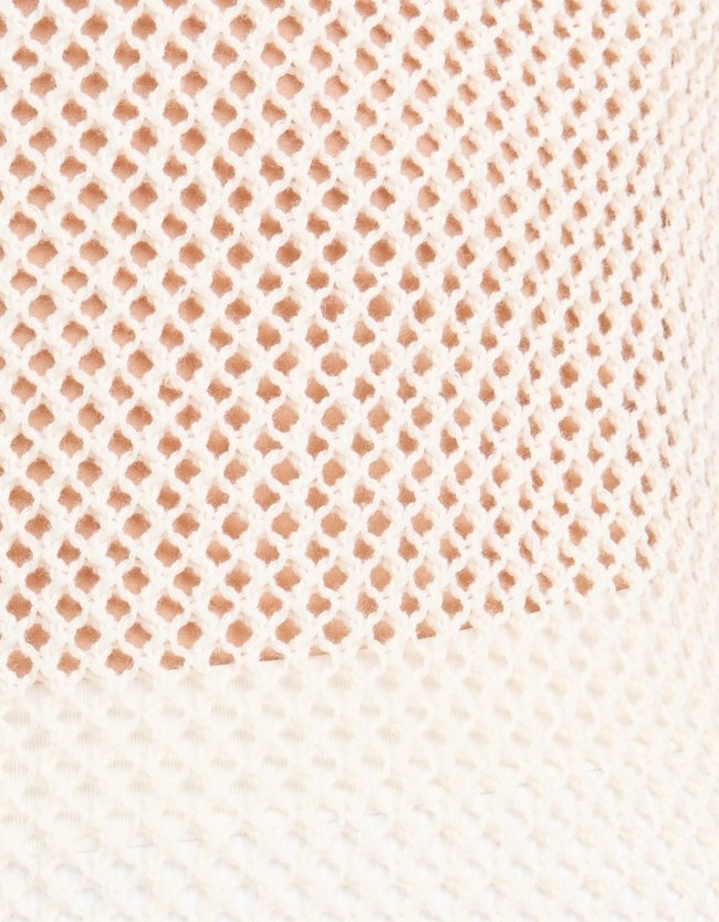Vestido de Crochet sin Mangas Ligero de Punto Abierto con Cuello Barco Elástico para Mujer, con Abertura Lateral en el Dobladillo
