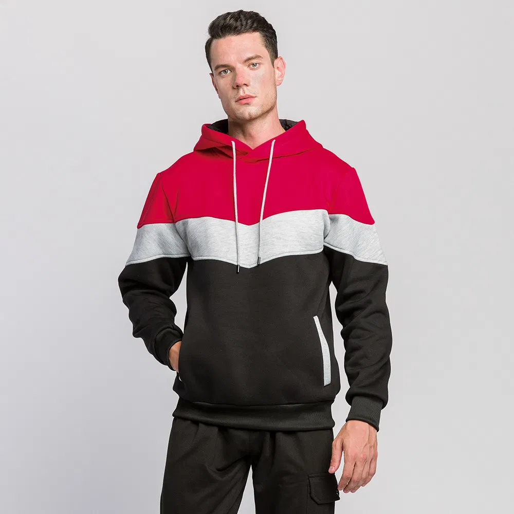 Suéter de Moda con Contraste de Color a Juego para Hombres Europeos y Americanos de Estilo Primavera Otoño de Amazon Suéter de Moda con Contraste de Color para Hombres Top Deportivo Informal de Algodón Prendas de vestir con capucha