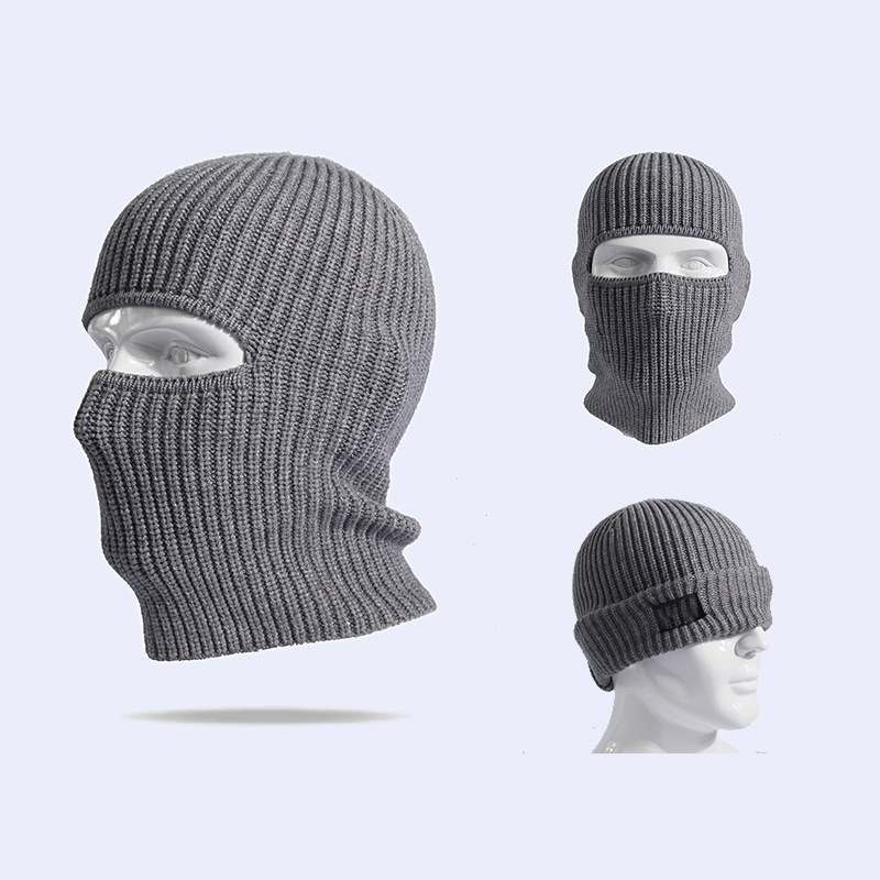 Gorro Pasamontañas de Esquí Personalizado 2 en 1, Gorro Deportivo de Punto para Invierno, Pasamontañas para Hombre, Gorro para Motocicleta, Gorro