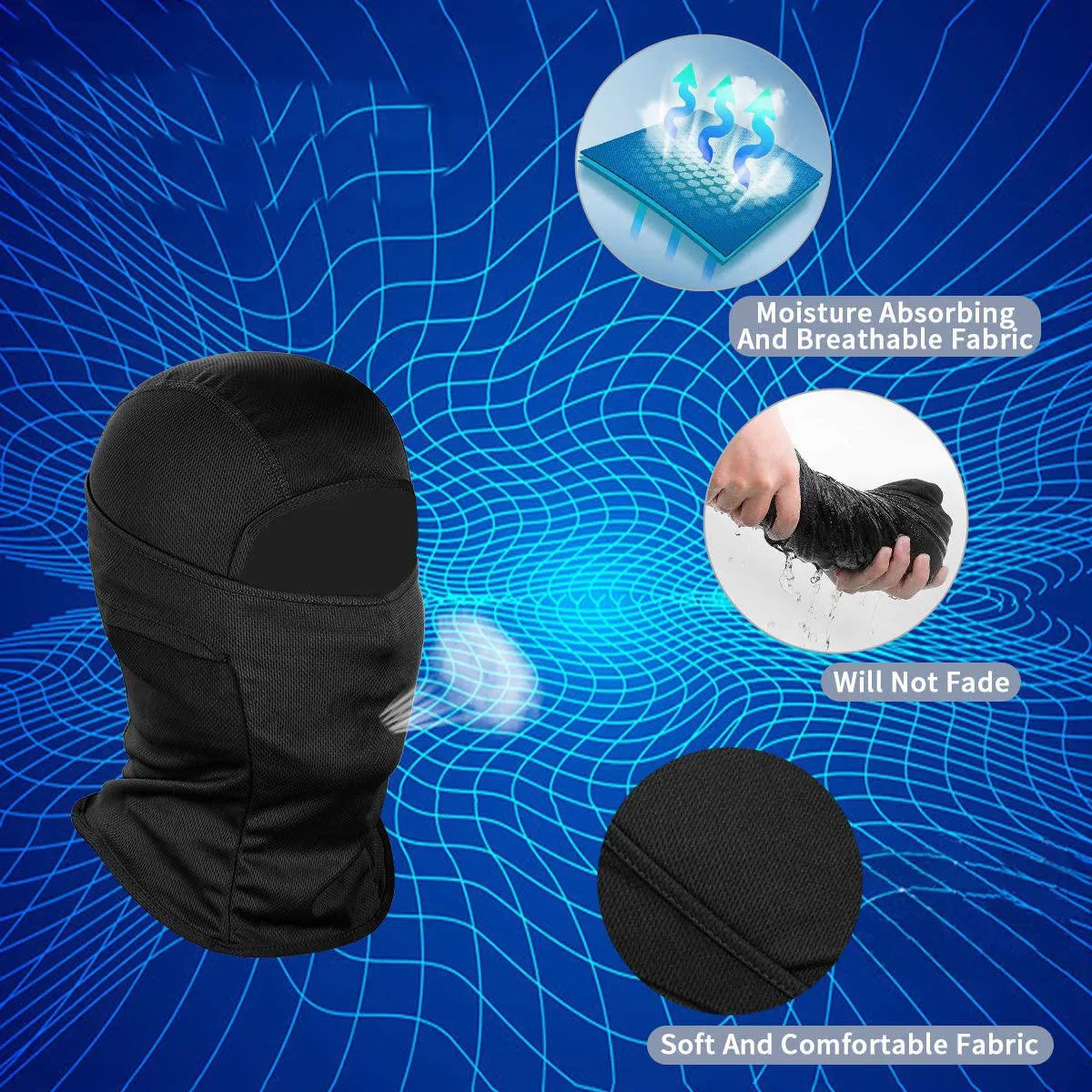 Fabricante de Logotipos Personalizados Gorra de Calavera de Esquí Táctica Roja Bandana Pasamontañas Negra Malla a Prueba de Viento Pasamontañas para Mascarilla Facial Completa al Aire Libre