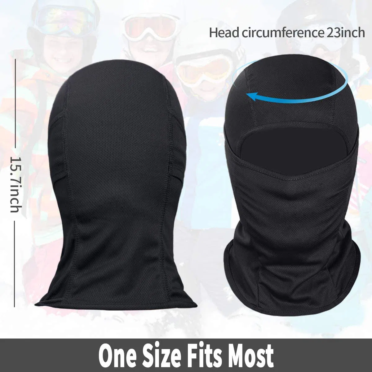 Fabricante de Logotipos Personalizados Gorra de Calavera de Esquí Táctica Roja Bandana Pasamontañas Negra Malla a Prueba de Viento Pasamontañas para Mascarilla Facial Completa al Aire Libre