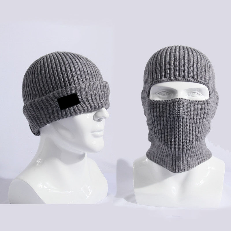 Gorro Pasamontañas de Esquí Personalizado 2 en 1, Gorro Deportivo de Punto para Invierno, Pasamontañas para Hombre, Gorro para Motocicleta, Gorro