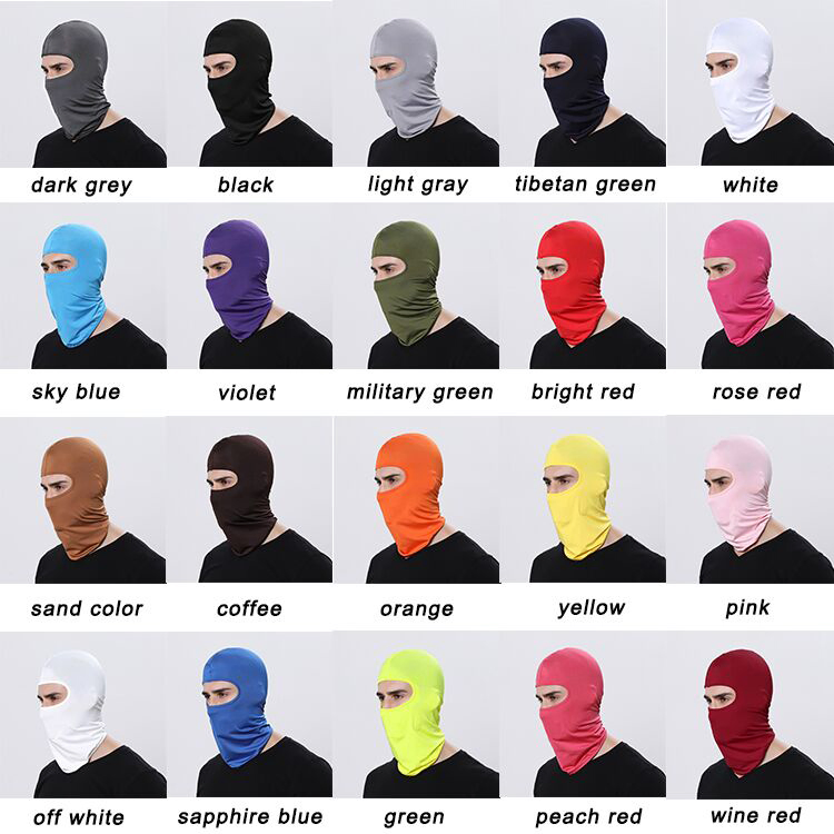 Máscaras de Esquí de Diseñador Máscara de Esquí de Cara Completa Máscara de Esquí de Spandex de Un Agujero Pasamontañas para Hombres y Mujeres