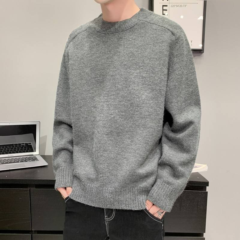 Suéter de Cuello alto Básico Simple de Color Sólido de Invierno de 2022 Suéter Casual de Manga Larga para Hombre′s