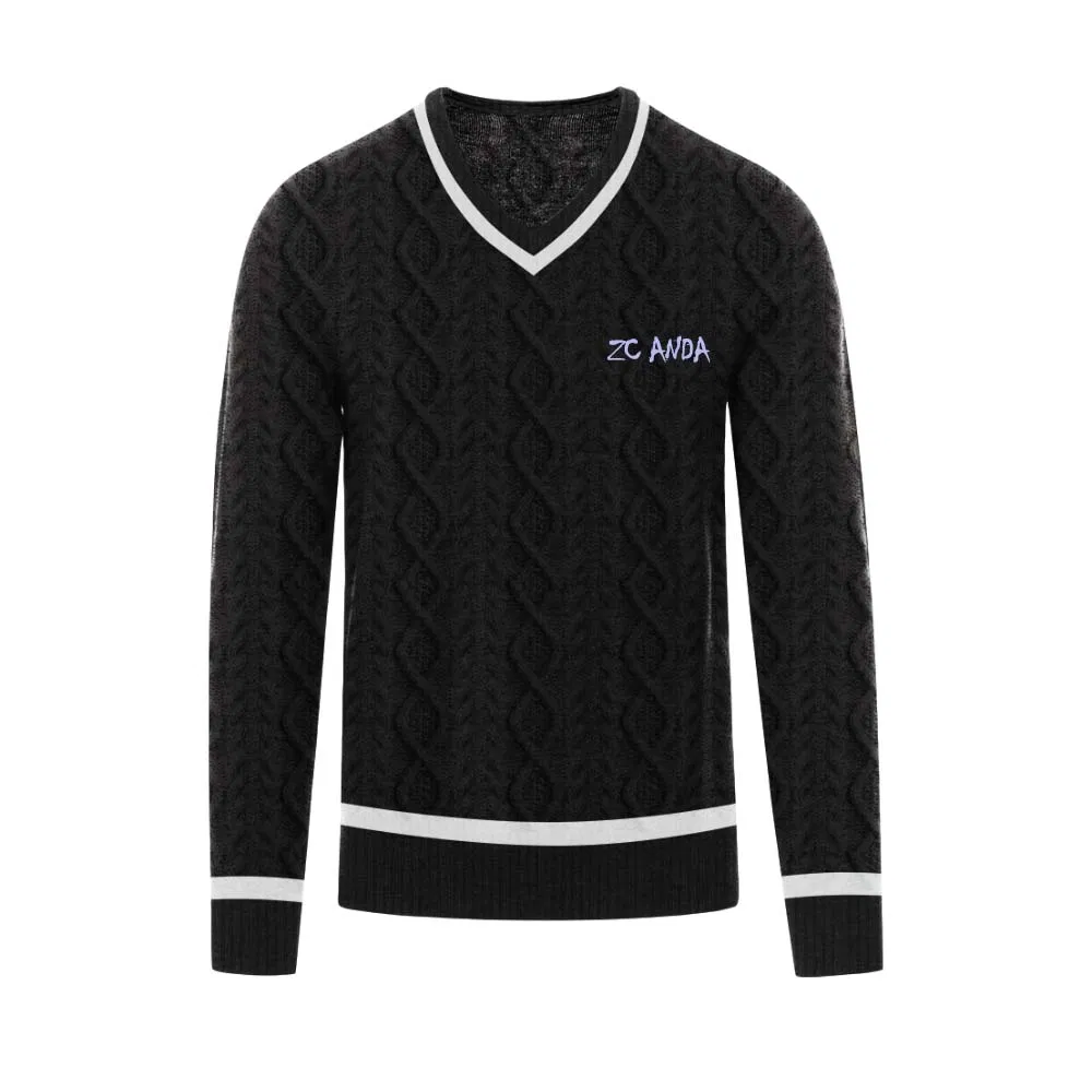 Suéter Con el último Diseño, Patrón de Logotipo Personalizado y Tamaño, Top de suéter Sólido de punto para Unisex