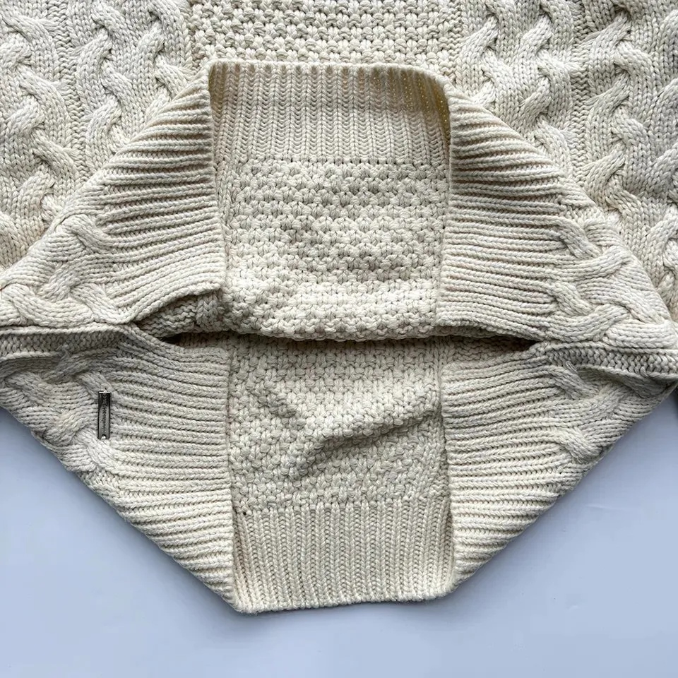 Suéter de punto de gran tamaño personalizado al por mayor para Hombres