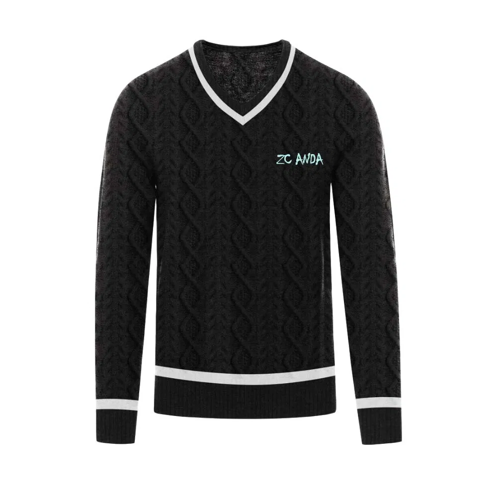 Suéter Con el último Diseño, Patrón de Logotipo Personalizado y Tamaño, Top de suéter Sólido de punto para Unisex