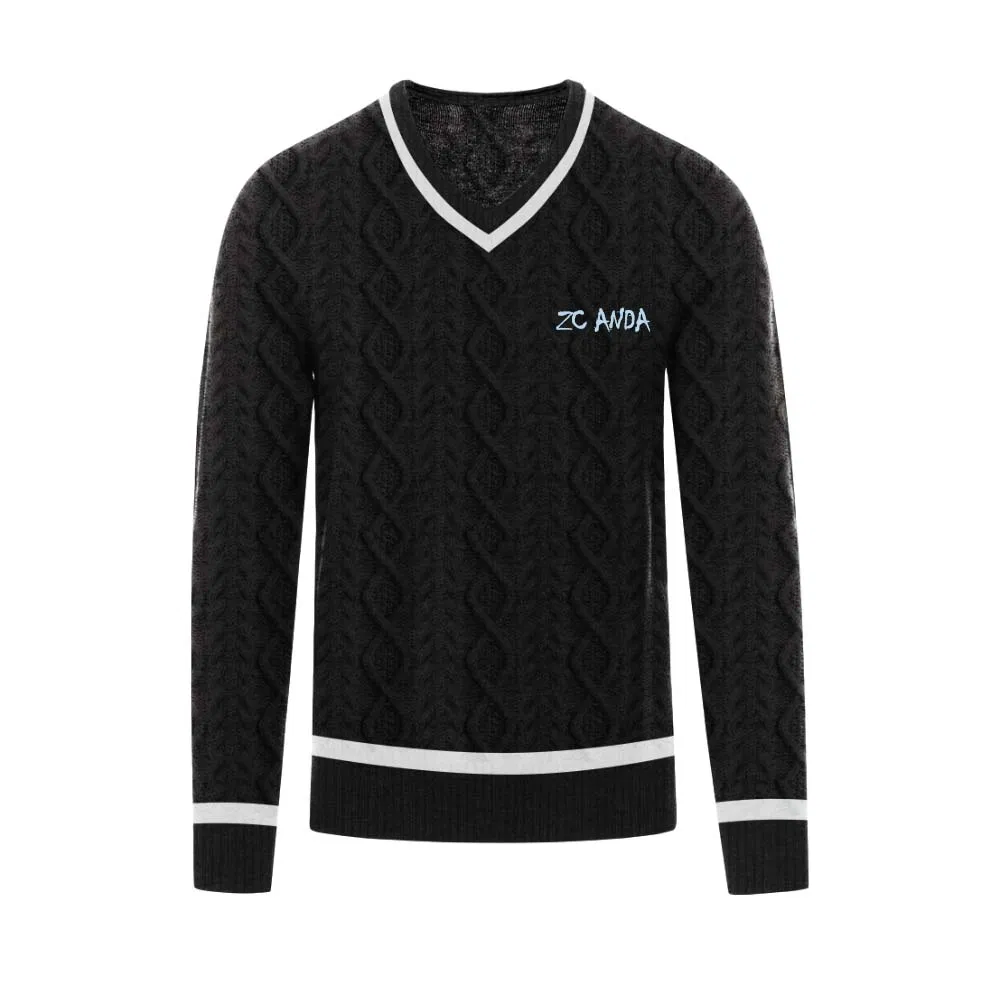 Suéter Con el último Diseño, Patrón de Logotipo Personalizado y Tamaño, Top de suéter Sólido de punto para Unisex