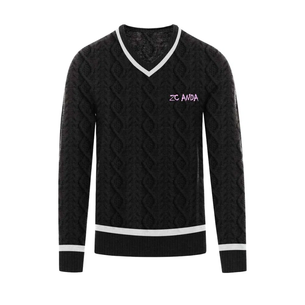 Suéter Con el último Diseño, Patrón de Logotipo Personalizado y Tamaño, Top de suéter Sólido de punto para Unisex