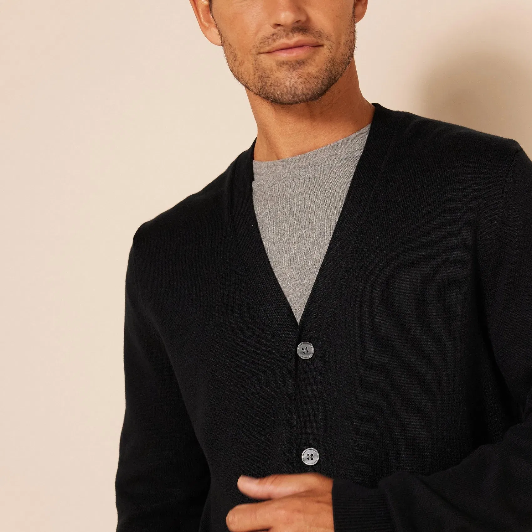 Suéteres de Cárdigan de algodón personalizados de Fábrica de Ropa para hombres y prime con logotipo bordado