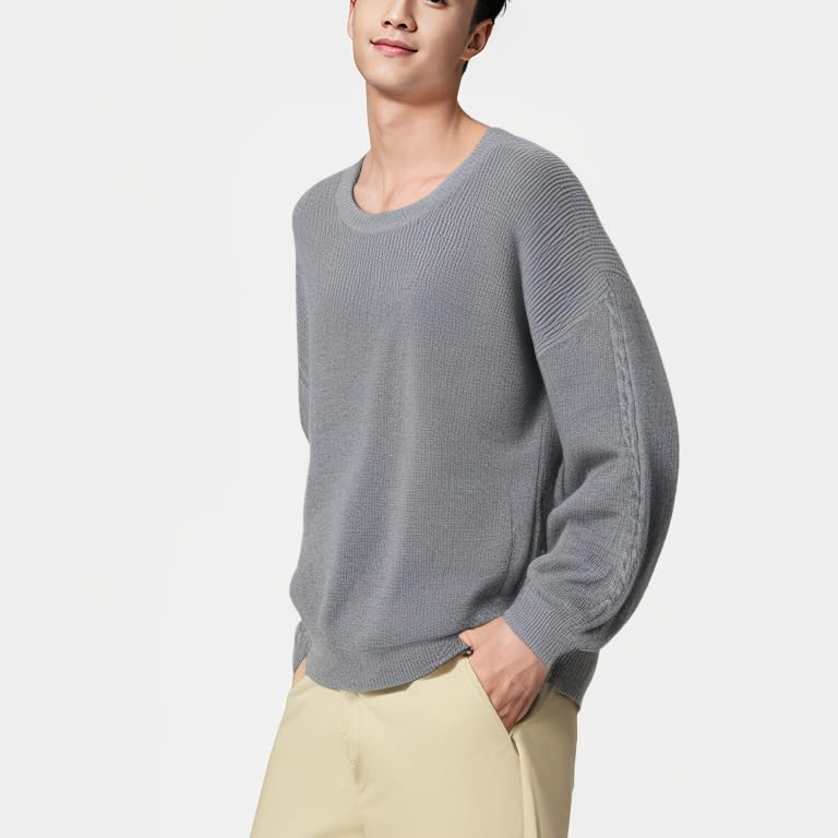 Suéter de Moda y Cómodo personalizado para Hombre Top de punto Suave y liviano