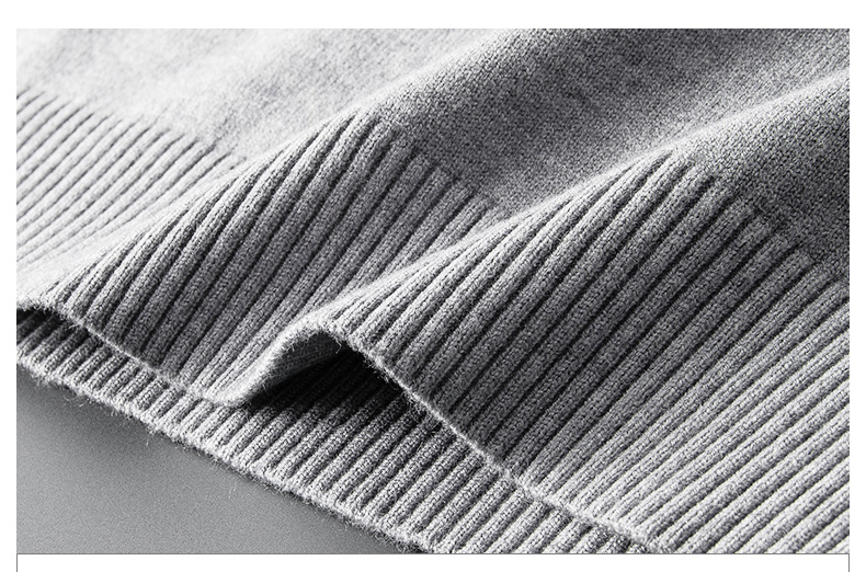 Venta al por mayor Men&prime;s Fashion Keep Warm Suéter de cuello de hilo de lana de alta calidad Suéteres de cuello alto lisos con logotipo personalizado para hombres