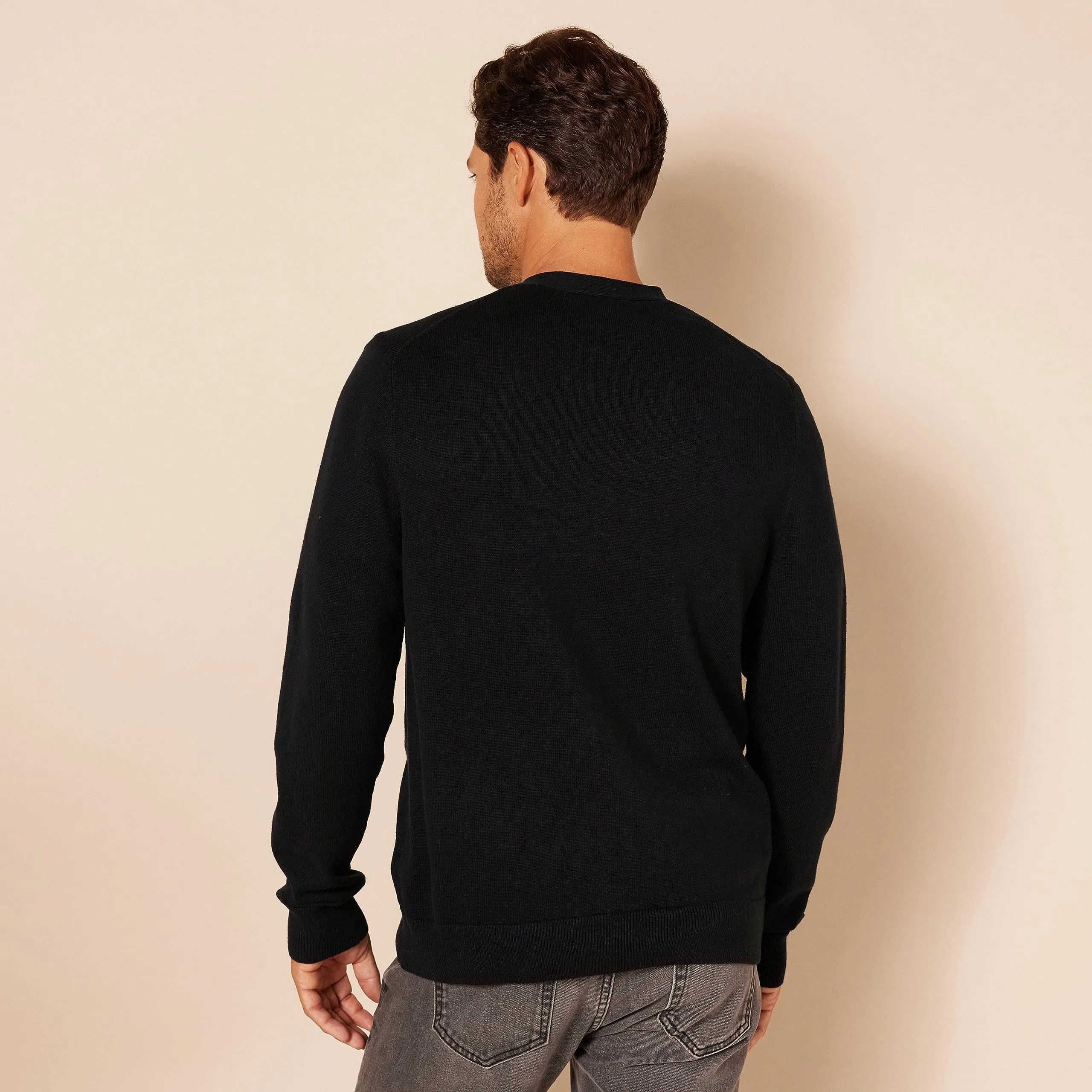 Suéteres de Cárdigan de algodón personalizados de Fábrica de Ropa para hombres y prime con logotipo bordado