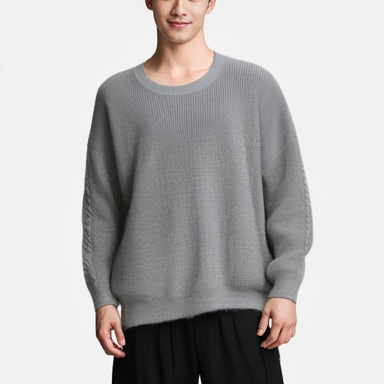 Suéter de Moda y Cómodo personalizado para Hombre Top de punto Suave y liviano