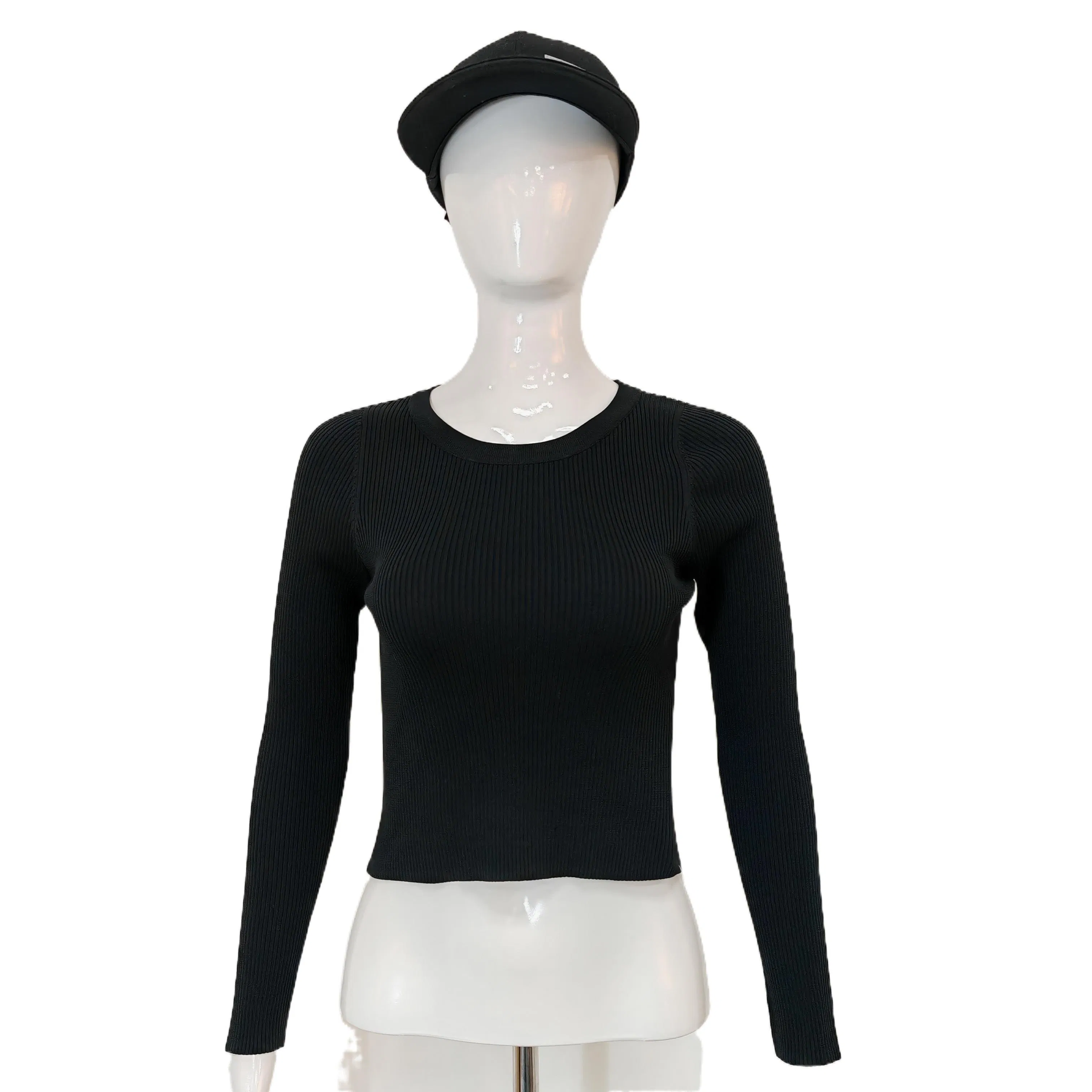 Moda de Verano e Invierno Cómoda Camiseta de Festival Diario para Mujer′s Suéter de Manga Larga Ajustado