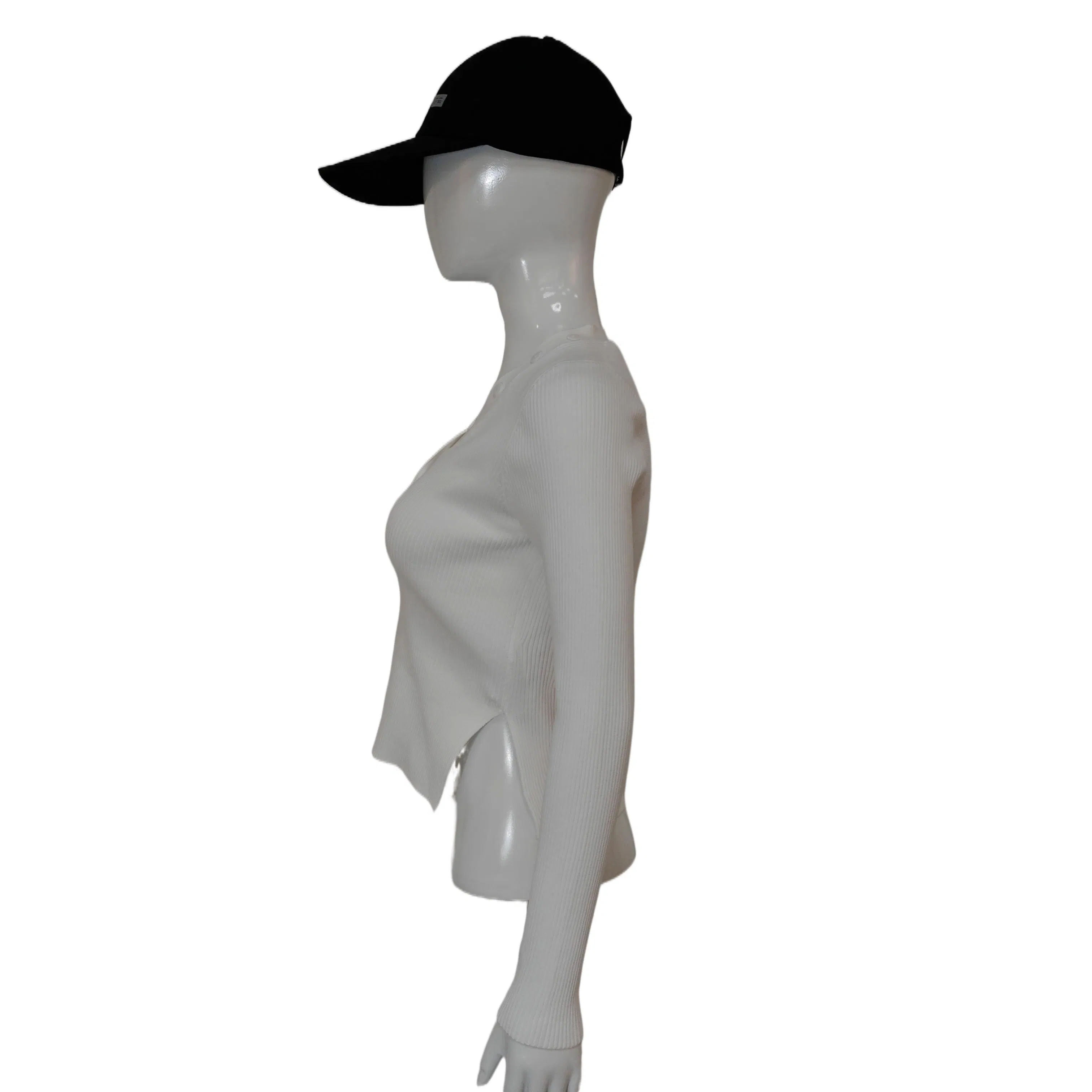 Suéter Informal con Cuello en V para Mujer, Diseño de Logotipo Personalizado, Suéter de Punto de Manga Larga Transpirable