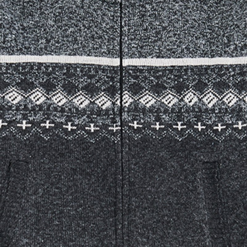 Suéter de lana de media Cremallera de cuello Alto de Lana Pura Gruesa Personalizada al por mayor para hombres&prime;s