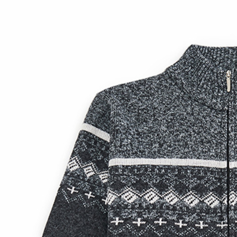 Suéter de lana de media Cremallera de cuello Alto de Lana Pura Gruesa Personalizada al por mayor para hombres&prime;s