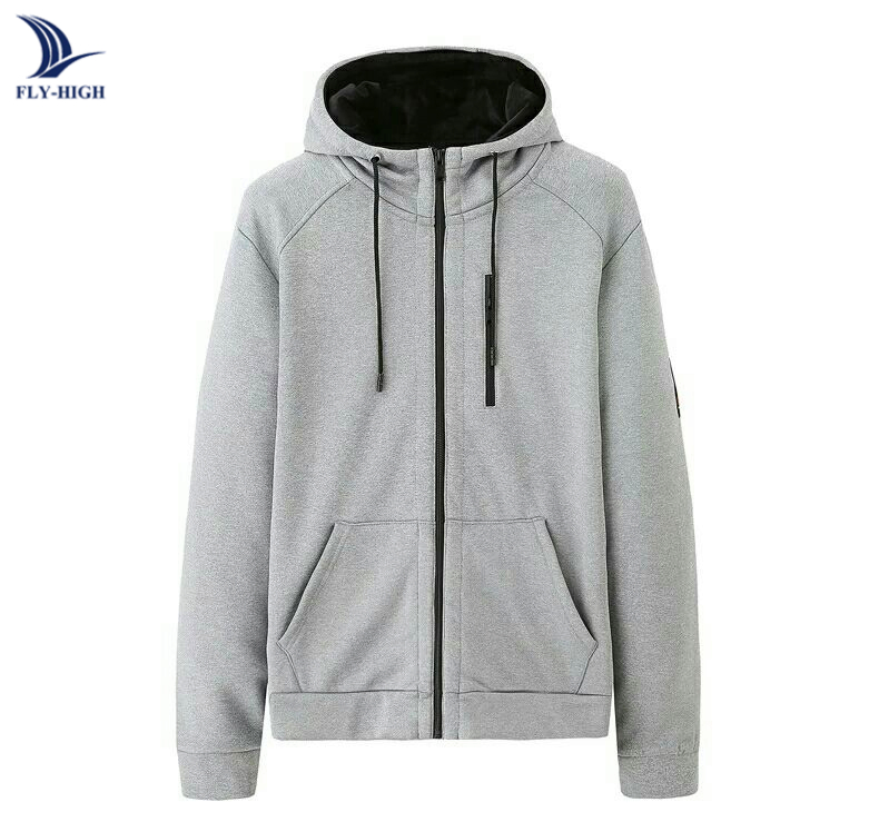 Sudadera con Capucha con Cremallera Gruesa de Gran Tamaño en Blanco para Hombre Personalizada