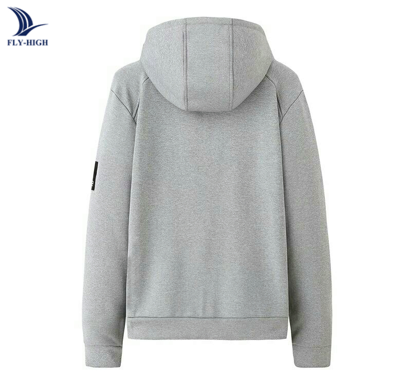 Sudadera con Capucha con Cremallera Gruesa de Gran Tamaño en Blanco para Hombre Personalizada