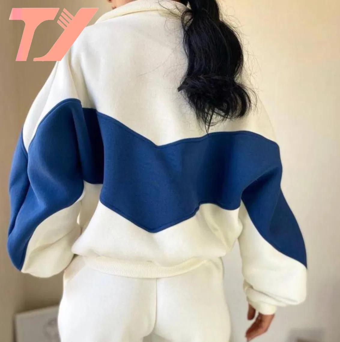 Conjunto de dos piezas de Traje de Suéter Deportivo y de Ocio para Mujer de Primavera de Europa y Estados Unidos